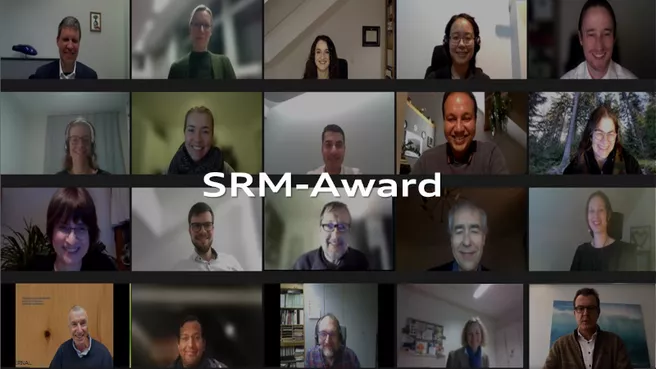 Gruppenbild der Onlineverleihung des SRM-Audi-Award