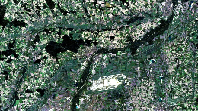 Freising und Umgebung (Landsat-Aufnahme)
