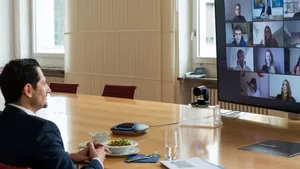 Recording from the past presidential lunch via online video conference 