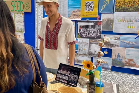 Ukrainischer Stand auf dem International Day Weihenstephan