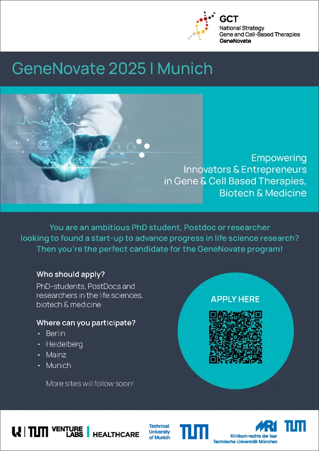 Poster Anmeldung zur GeneNovate 2025