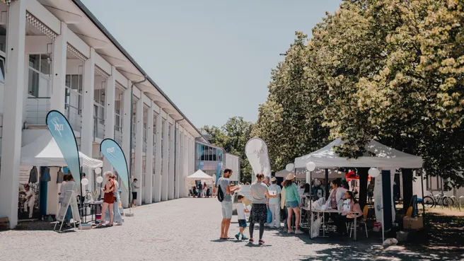 Stände rund um das Thema Ernährung beim ersten Freisinger Innovationstag Ernährung 