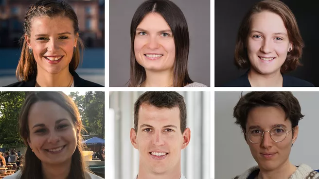 Portraits of the six award winners 