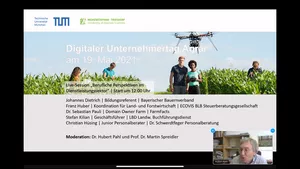 Screenshot der Livesession beim Unternehmertag Agrar
