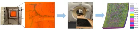 Figure 1 : A previous study involving experimental testing, analysis, and simulation of the charring rate of Laminated Veneer Lumber (LVL) panels [3].