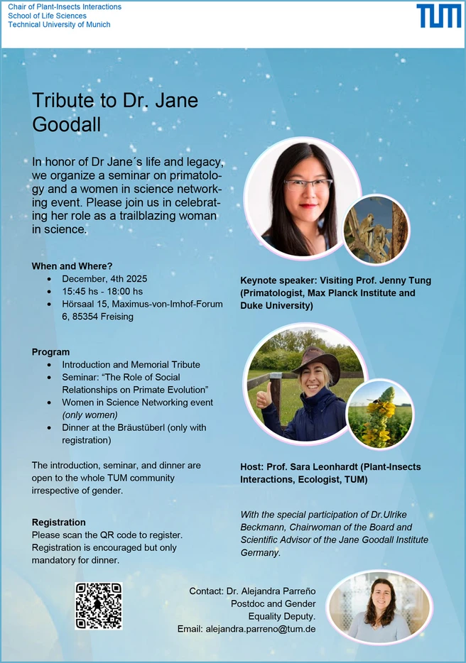 „Frauen in der Wissenschaft“ – Seminar zu Ehren von Dr. Jane Goodall 