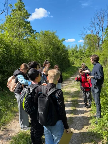 Schule im Auwald unterwegs